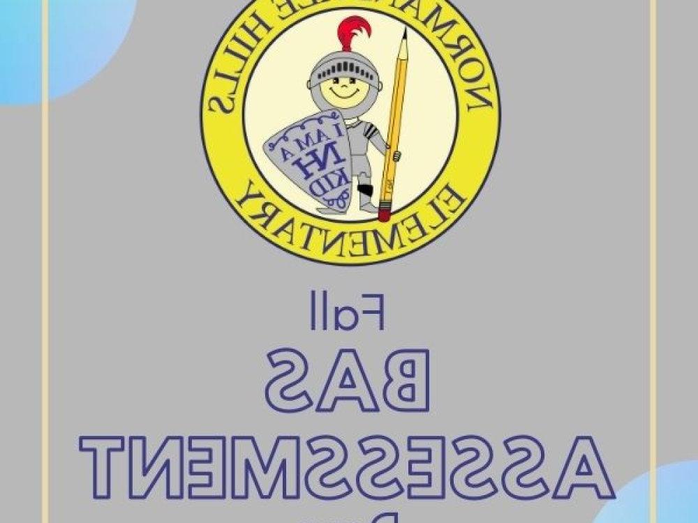 NH logo of a smiling kid knight holding a pencil with text that reads Fall BAS 评估 Days